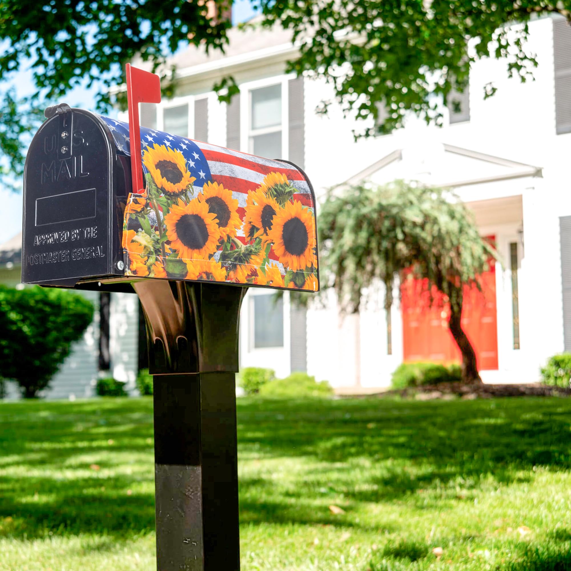 Spring-Summer Waterproof Oxford Magnetic Mailbox-Cover 21"" x 18""