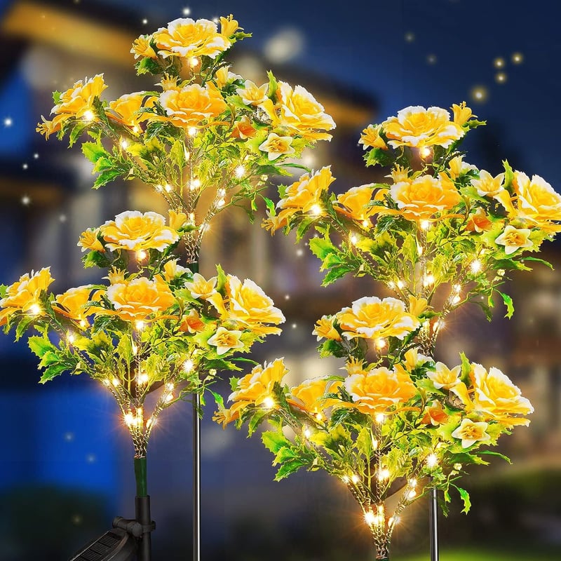 Solar Carnation Flower Landscape Light