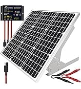 SOLPERK 50W/12V Solar Panel Kit, Solar Battery Trickle Charger Maintainer + Waterproof Controller...
