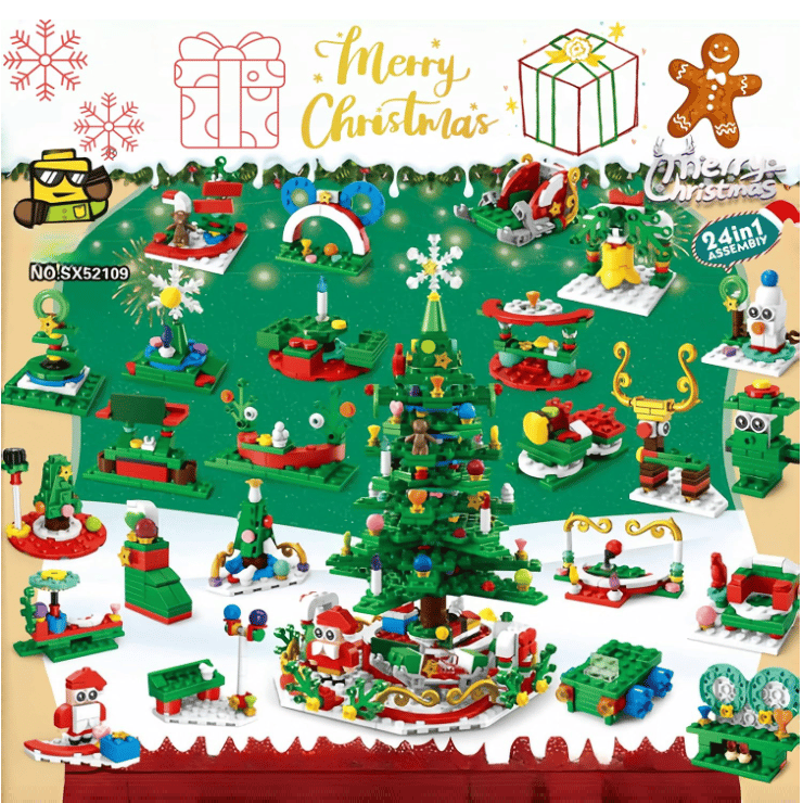 ✨Last Day 49% OFF 🎁Countdown Calendar 2024 Christmas Theme Building Set
