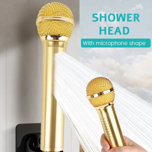 🎤 Microphone-Shaped Creative Showerhead