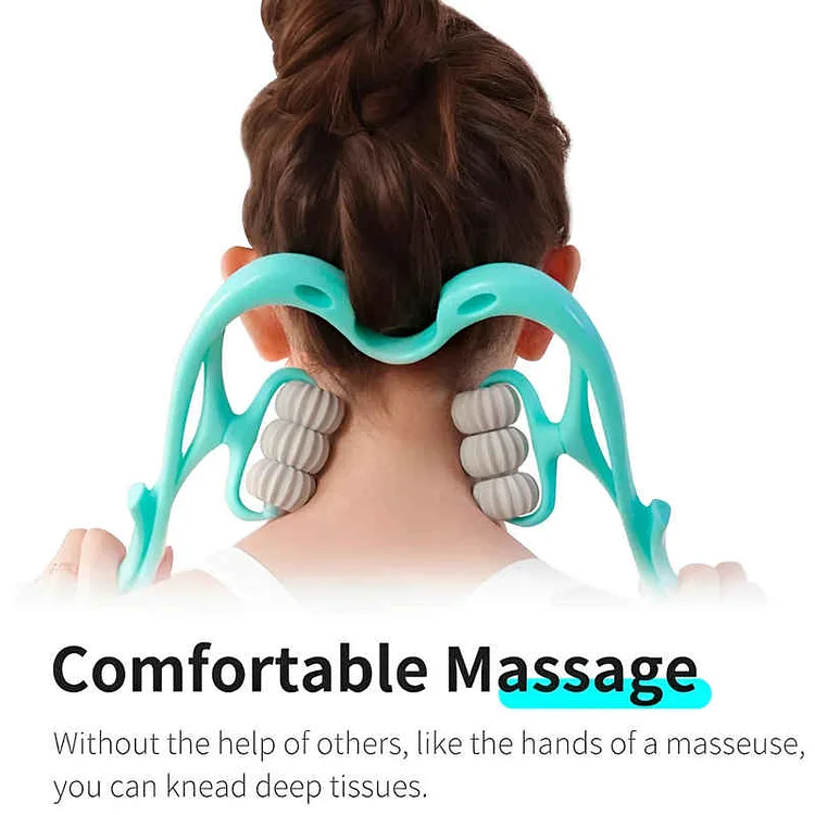 (🎁LAST DAY SALE - 50% OFF) Multifunctional Manual Six-wheel Neck Massager