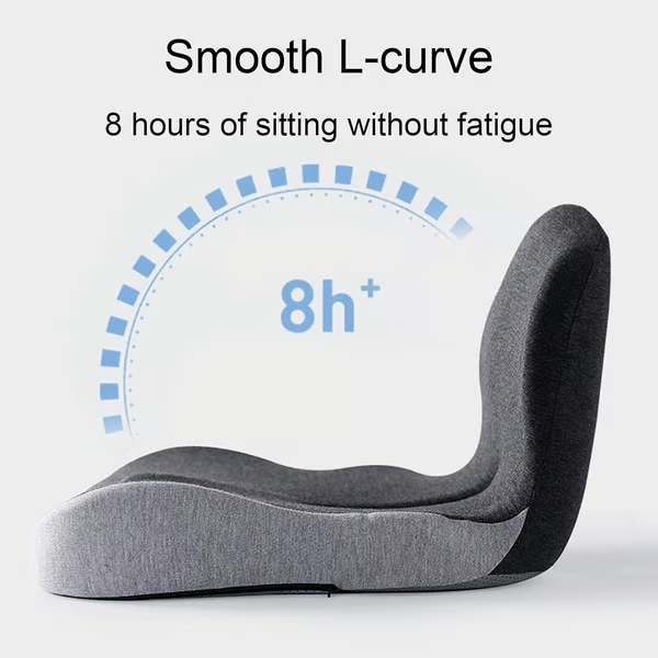 Non-Slip Memory Foam Seat, L-Shaped Integrated Lumbar Support