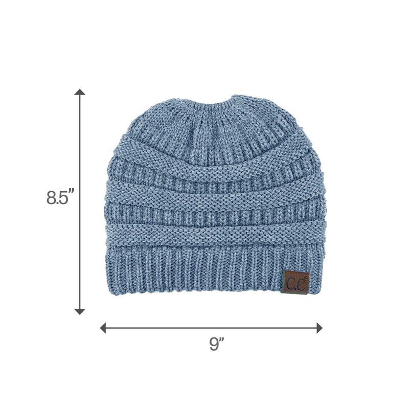 🎅Women's Ponytail Beanie – Chic & Cozy Cable Knit Hat for Fall and Winter, with Adjustable High Ponytail Opening