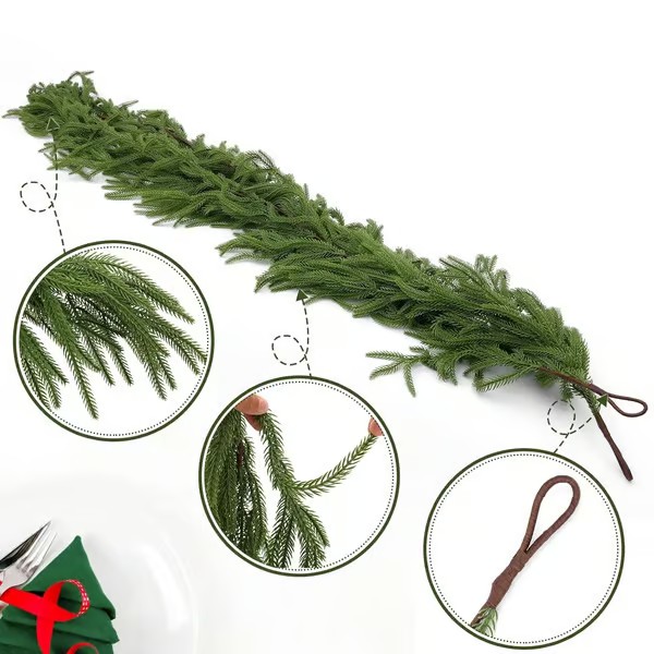 6 Ft / 9 Ft Realistic Christmas Fireplace DIY Garland