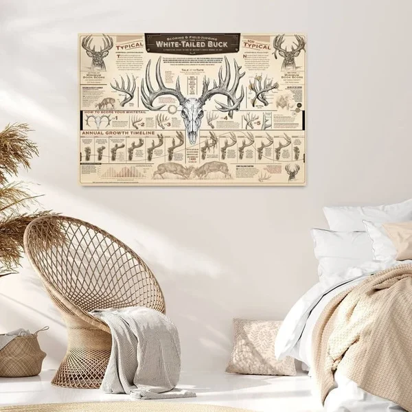 🦌"THE GROWTH AND MATURITY OF THE WHITE-TAILED BUCK"CANVAS PRINTS