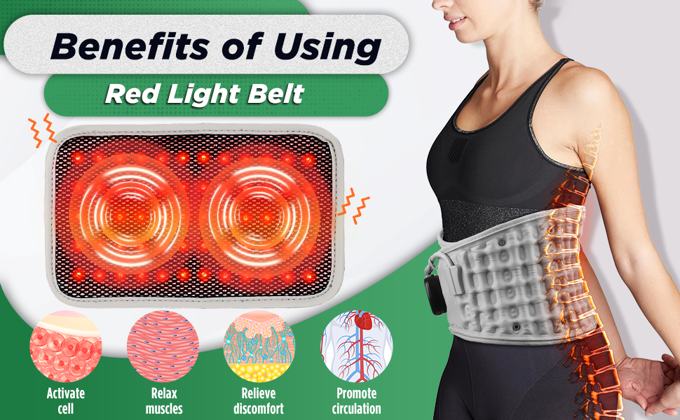 Decompression Back Belt with Red Light