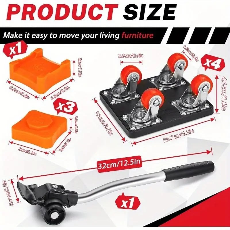 Heavy-Duty 360° Furniture Moving Tool Set – Lift & Slide Up to 1100 lbs Effortlessly
