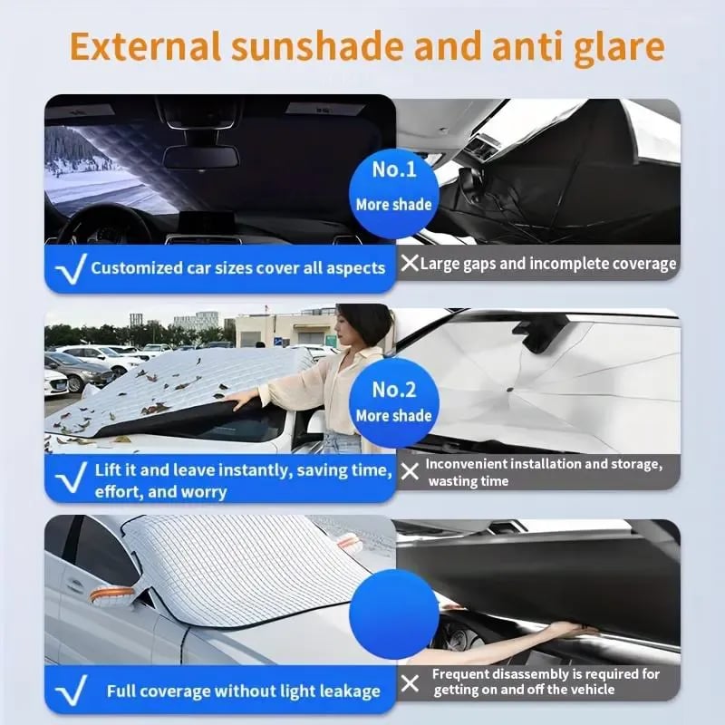 🚗 Magnetic Car Windshield Cover – All-Season Anti-Frost, Dustproof, Anti-Ice, and UV Protection