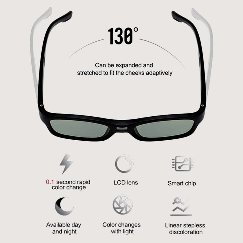 Smart Photochromic Polarized Sunglasses