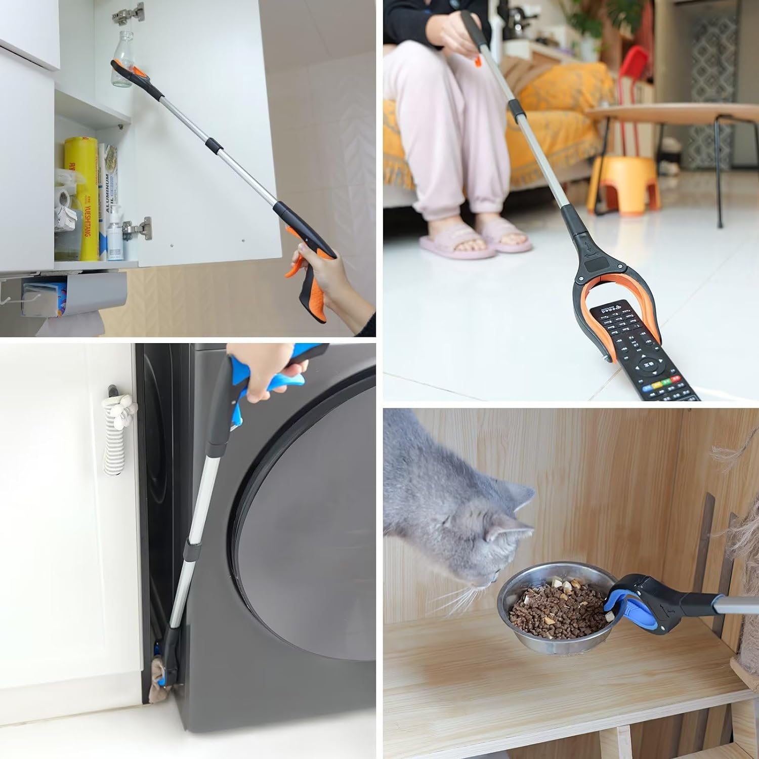 Grabber Reacher Tool with 360° Rotating Jaw & Magnet