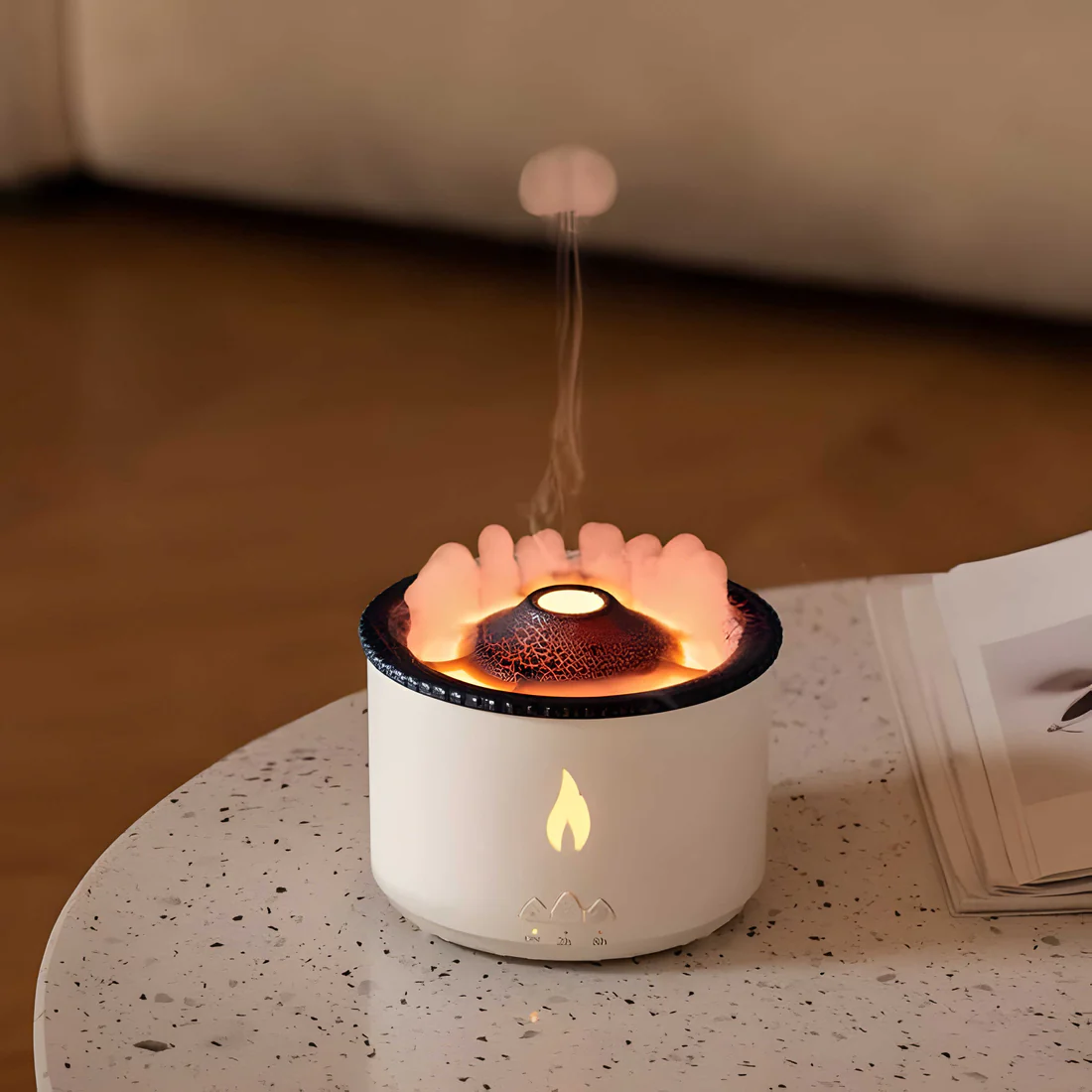 Volcanic Flame Humidifier with Remote