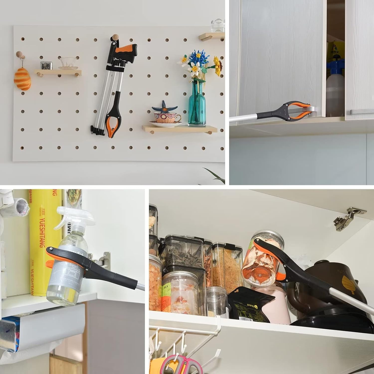 Grabber Reacher Tool with 360° Rotating Jaw & Magnet