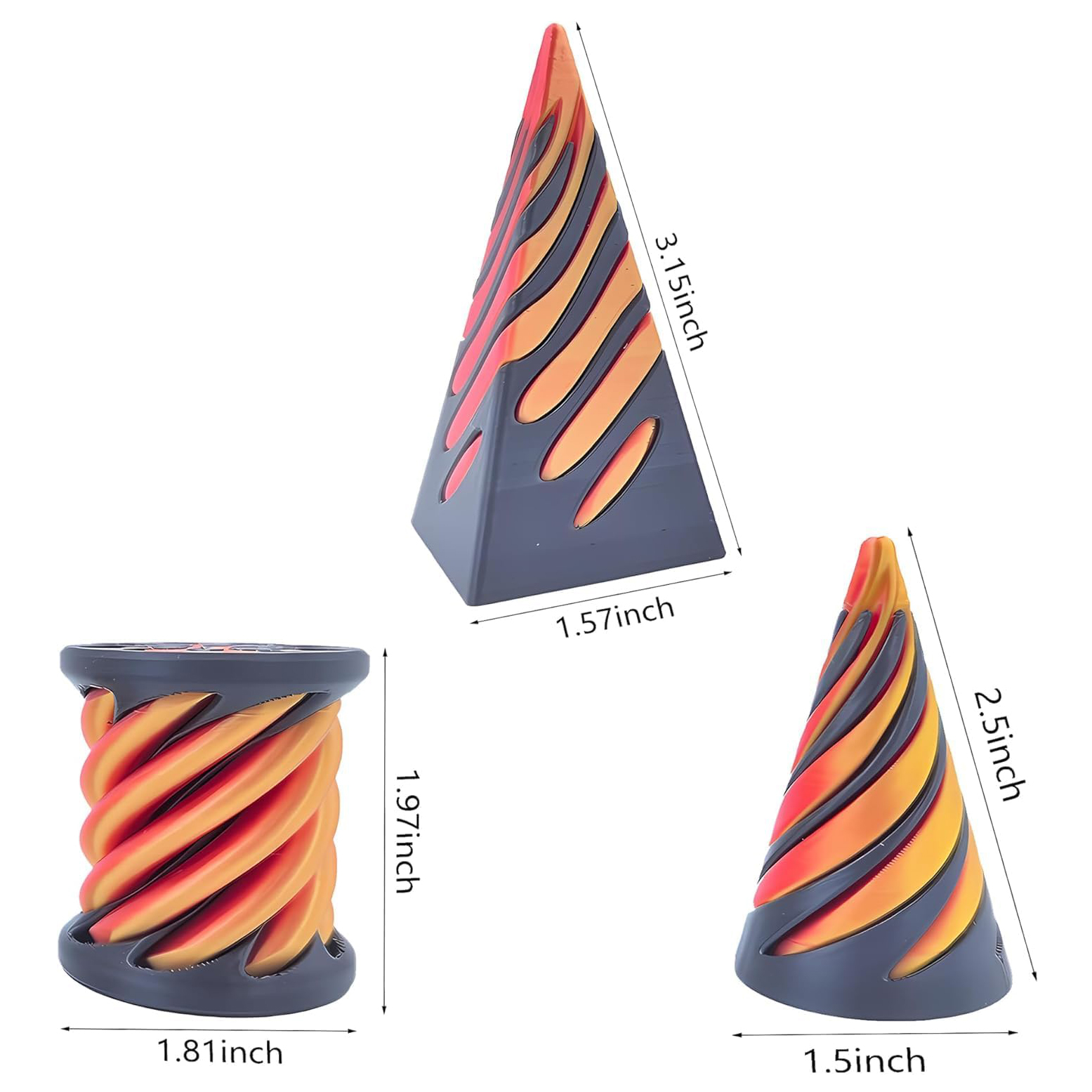 🔥3D Printed Spiral Cone Fidget Toy