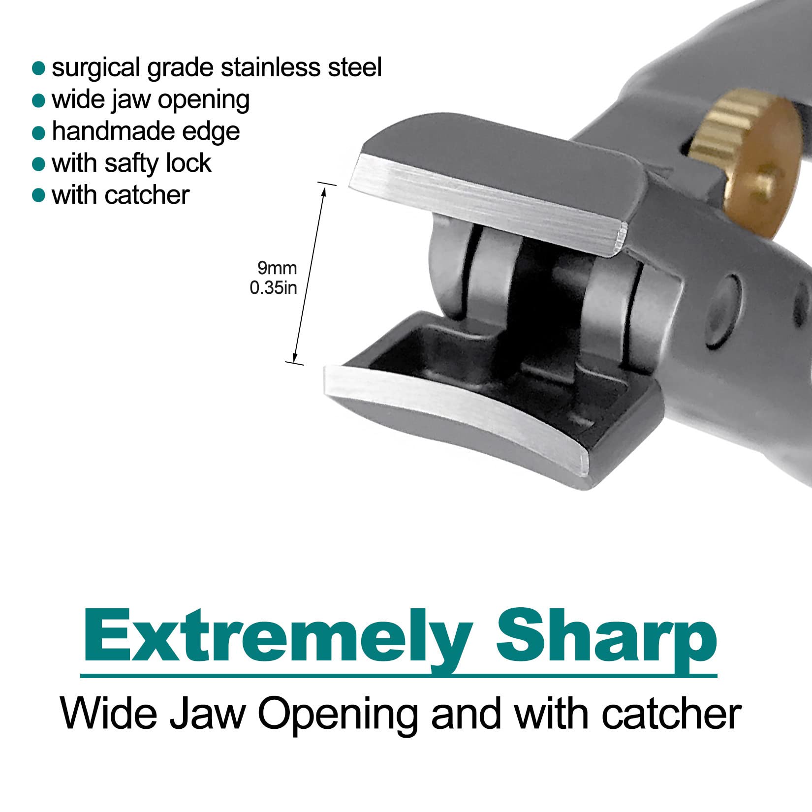 Splash-Proof Large Opening Nail Clippers for Hard/Thick Toenail