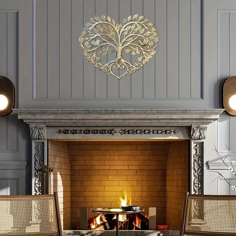 Pure Handmade Heart-shaped Metal Wall Decoration