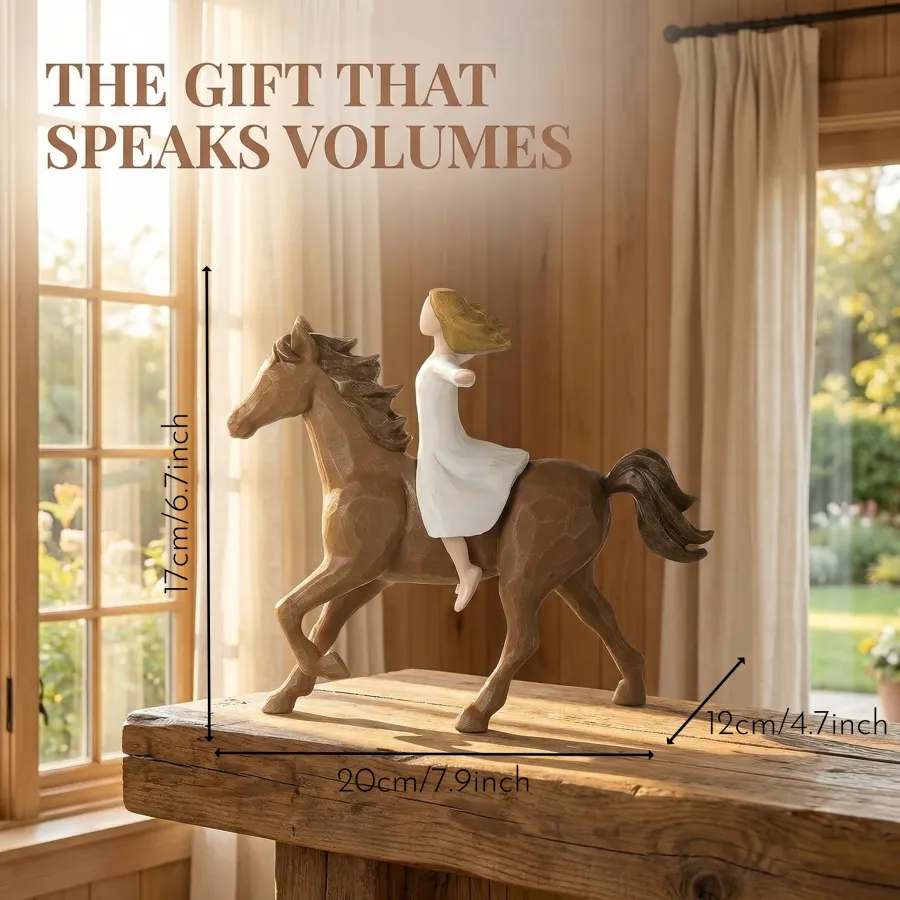 🐎Girl Riding Horse Figurine
