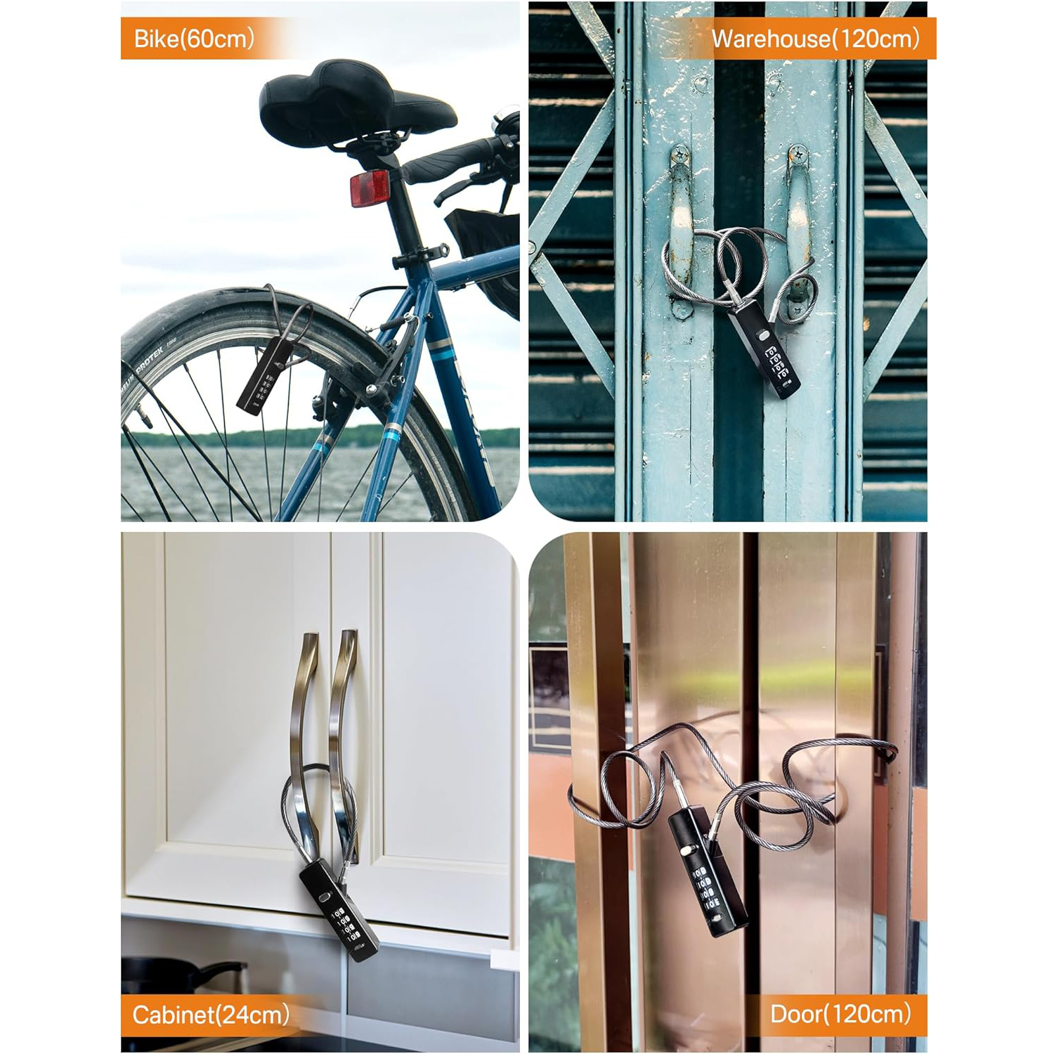 Snowboard Lock，Cable Locks With Combination