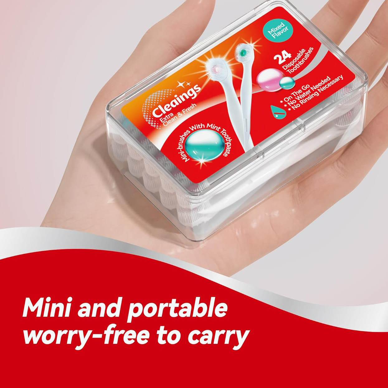 Disposable Toothbrushes with Toothpaste and Pick for Work or Travel