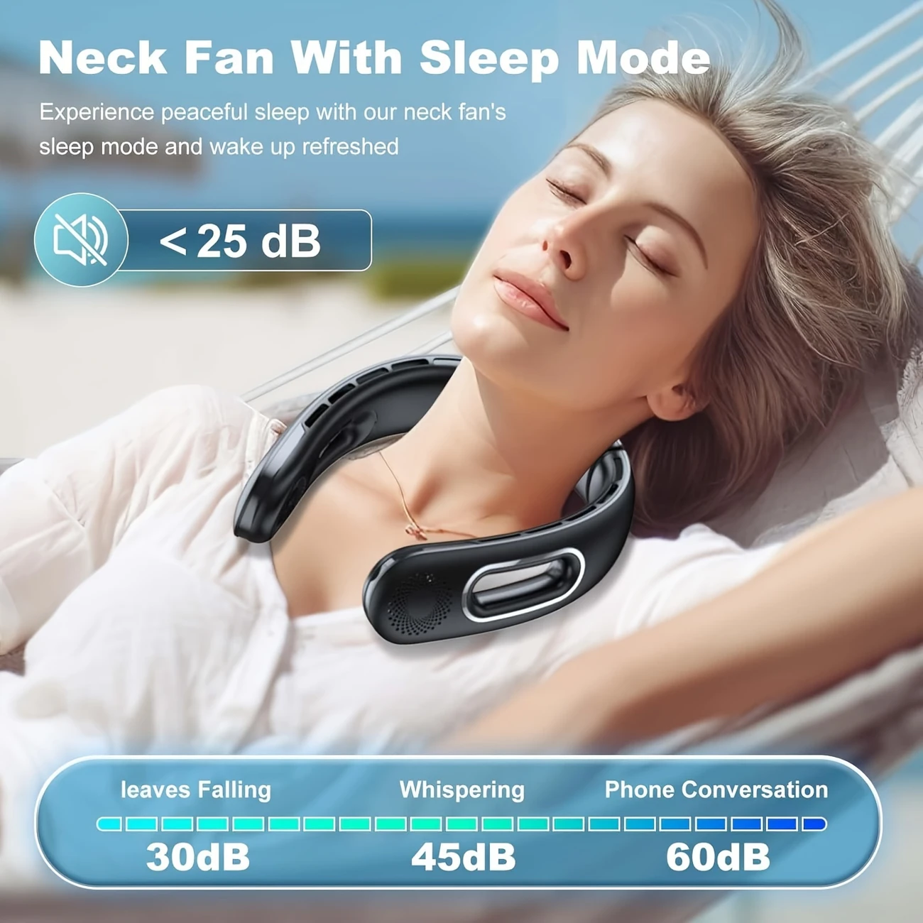 🌪️❄️Portable Neck Fan Saver Pro  – 360° Breeze Anywhere, Anytime! 🔋🎧