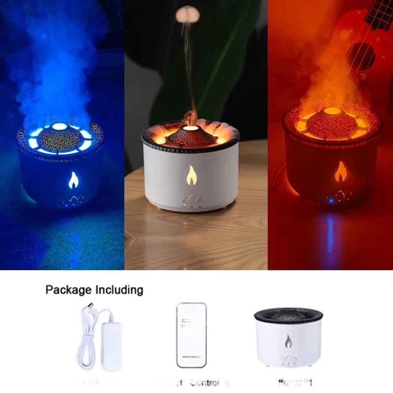 Volcanic Flame Humidifier with Remote