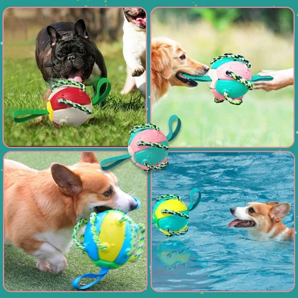 49% OFF🔥Dog Flying Ball With Tug Of War