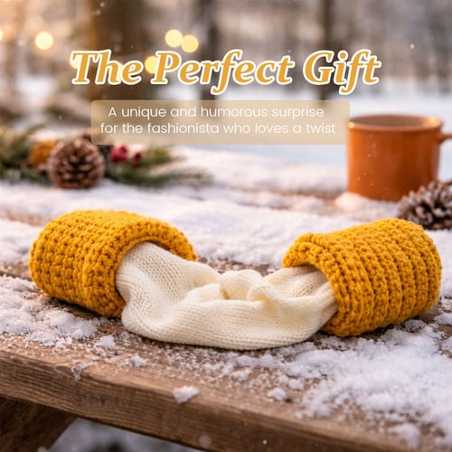 🧀 Cozy Mozzarella Cheese Scarf – Warm Hands & Big Smiles! 🧣❄️ Perfect Winter Fun!