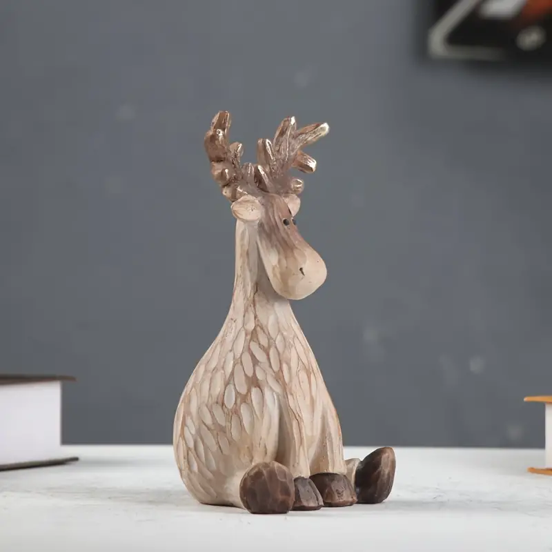 Cute Resin Elk Figurine