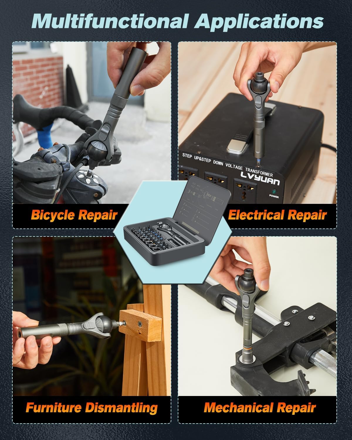 40-in-1 Ratchet Screwdriver Tool With Magnetic wrench