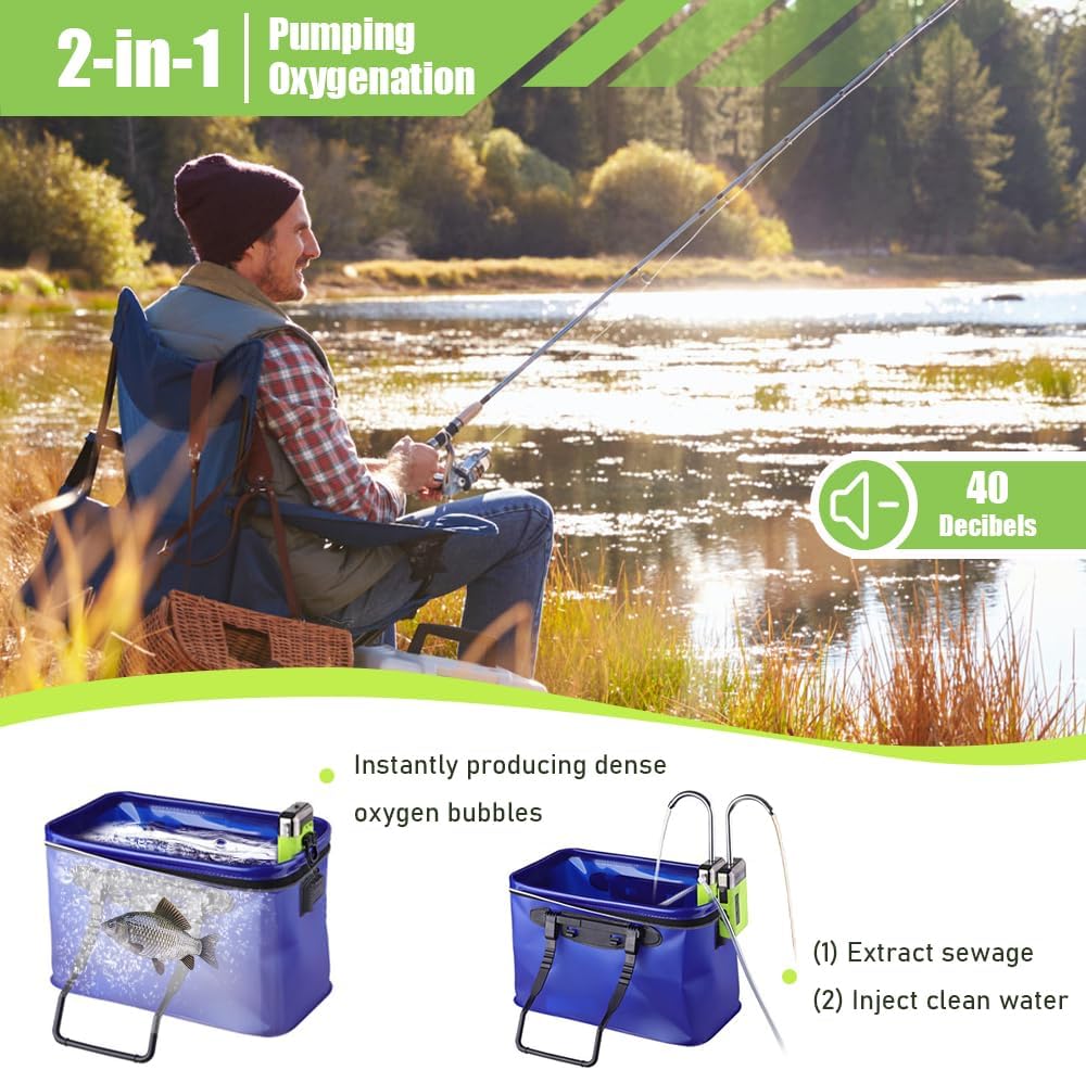 🐟fishing tool: nduction pumping, oxygenation, lighting