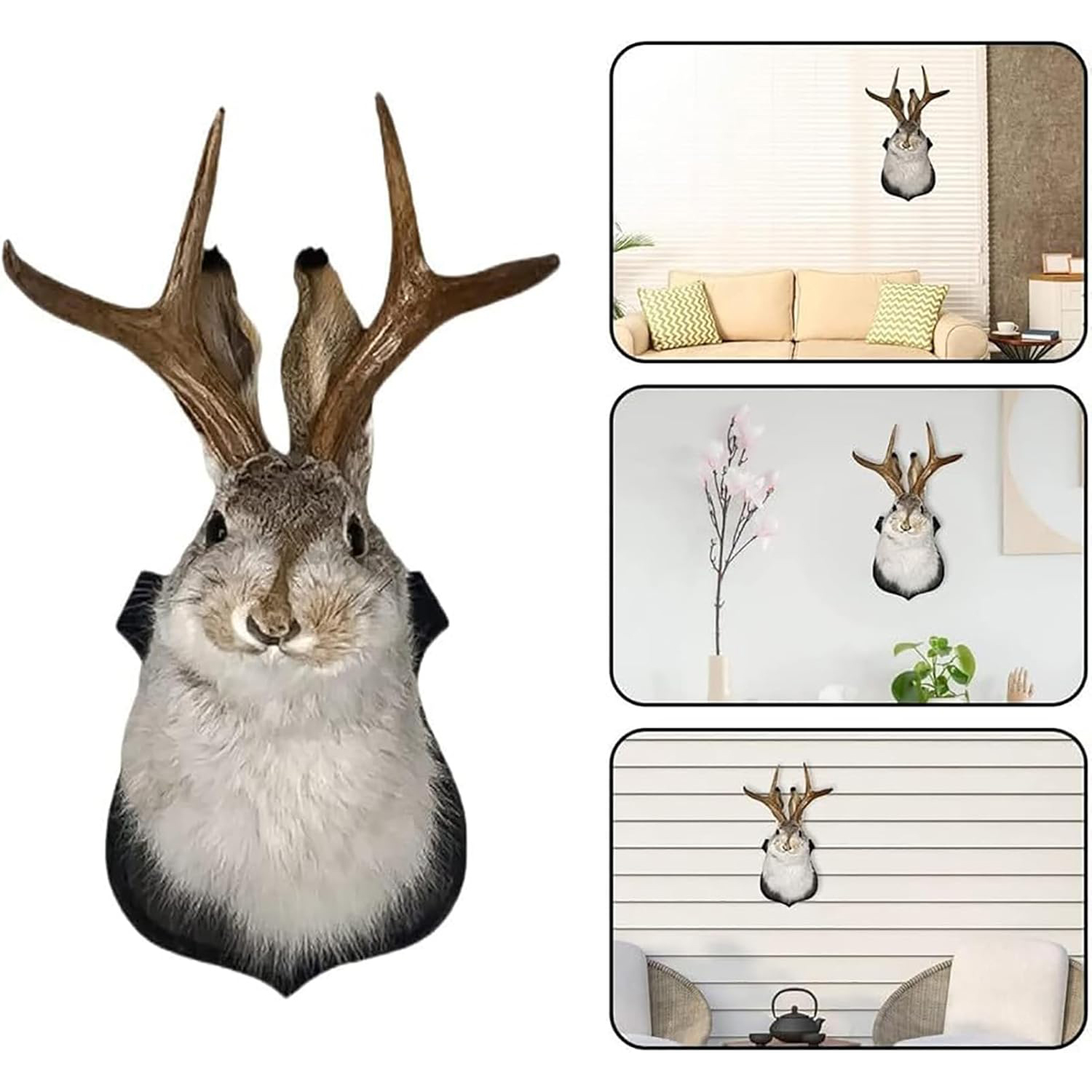 Animal Rabbit Antlers Wall Decor