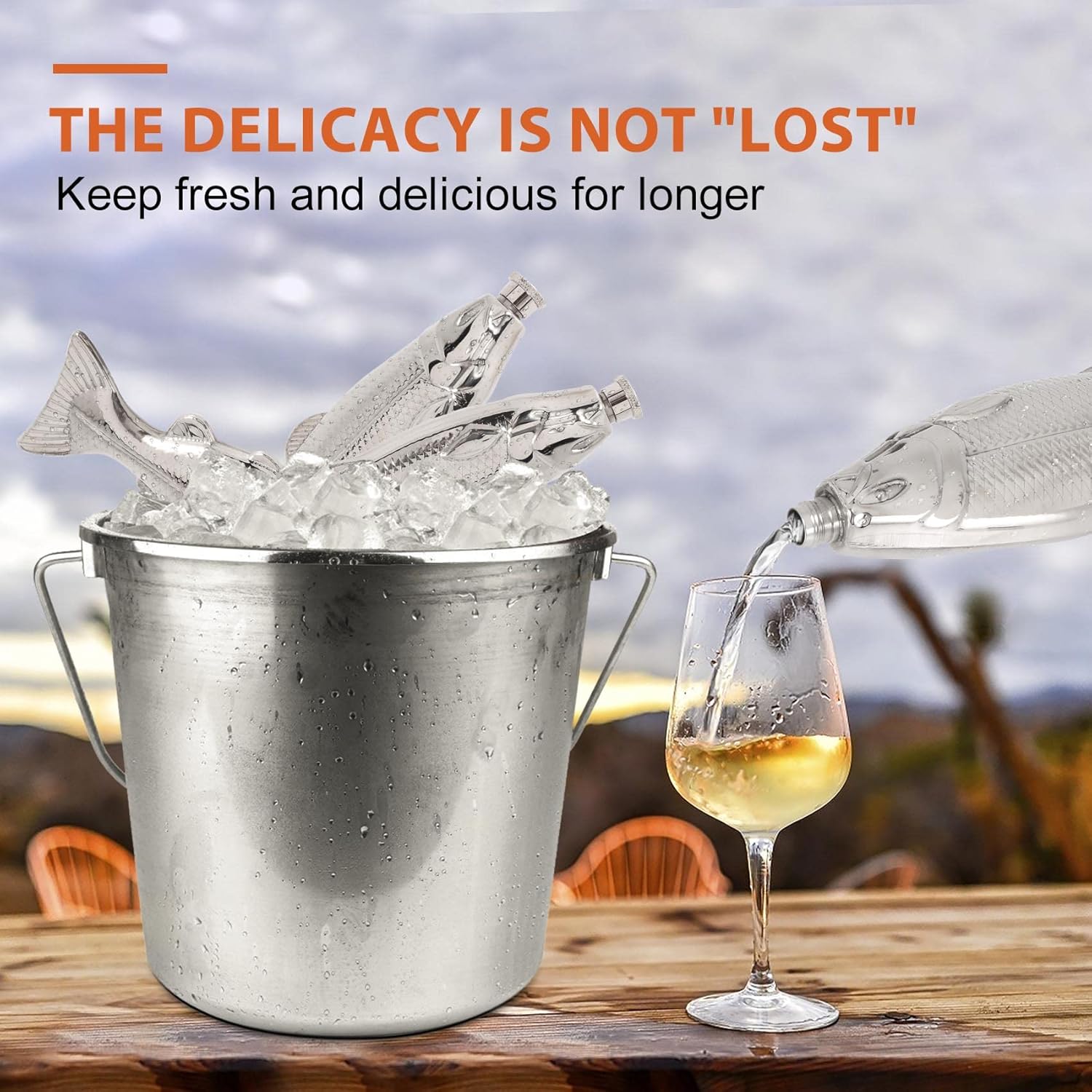 Fantastic Stainless Steel Fish-Shaped Portable Wine Bottle