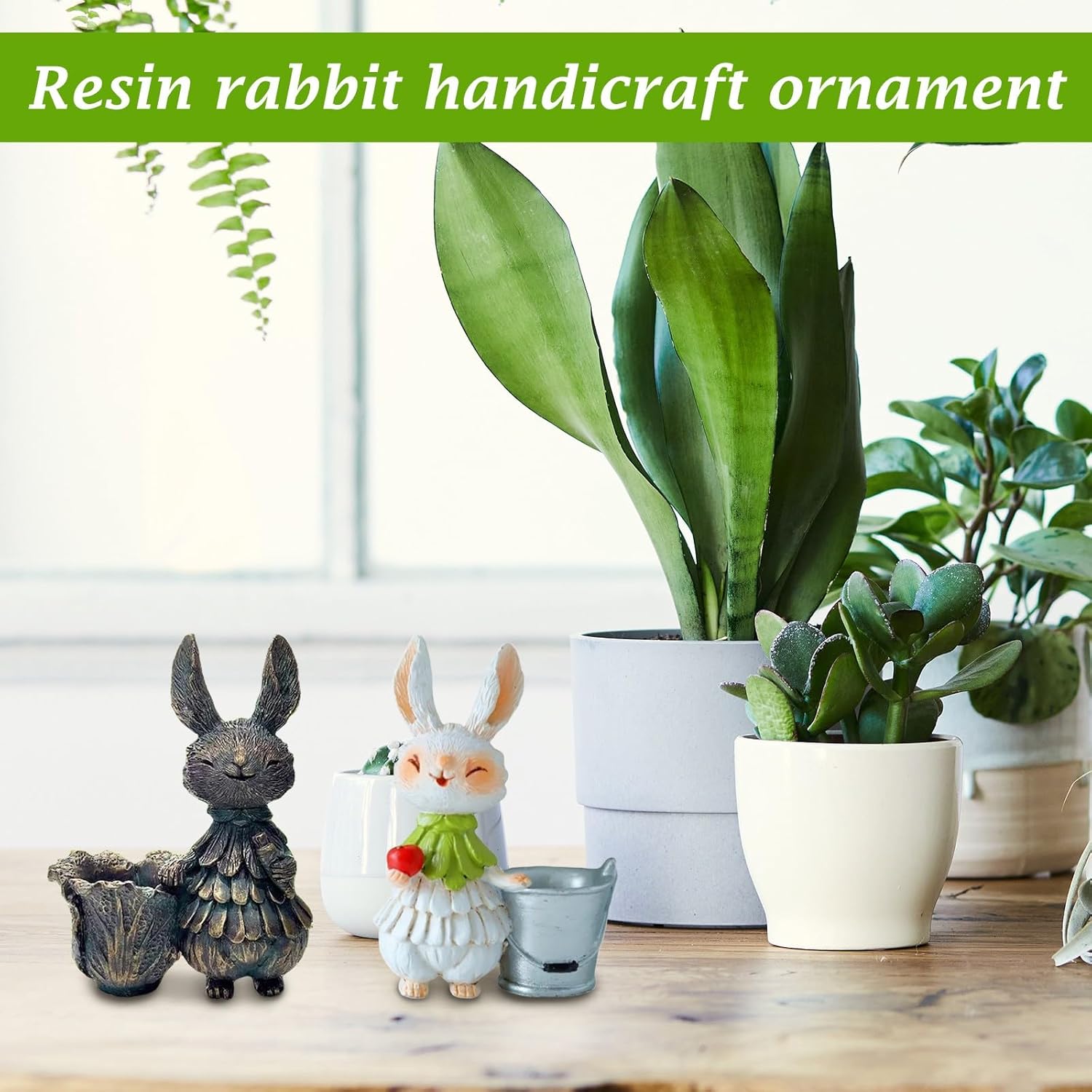 Easter Resin Garden Rabbit Patio Decoration