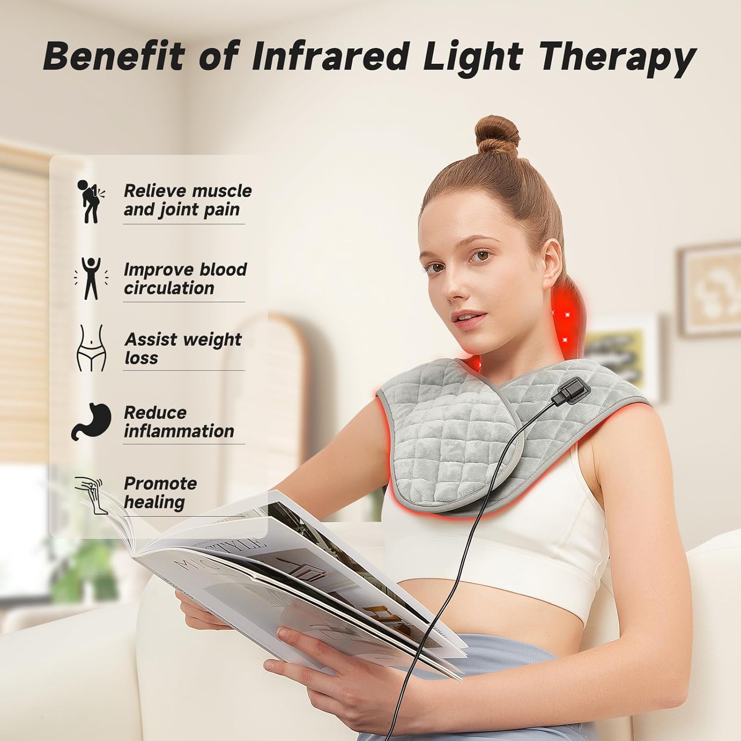 Red Light Therapy for Body Shoulder Heating Pad