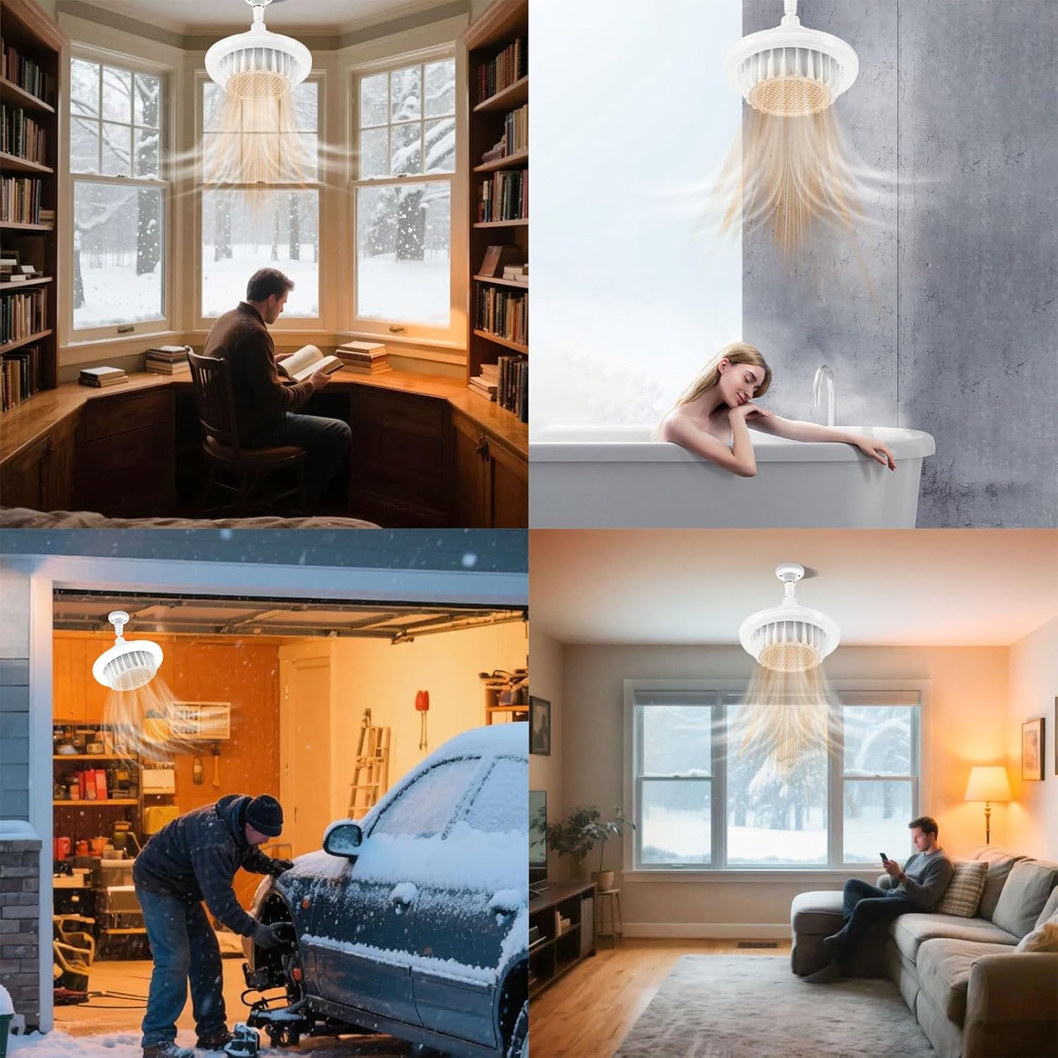 E27 Base Rapid Heating Bathroom Heat Lamp with Remote
