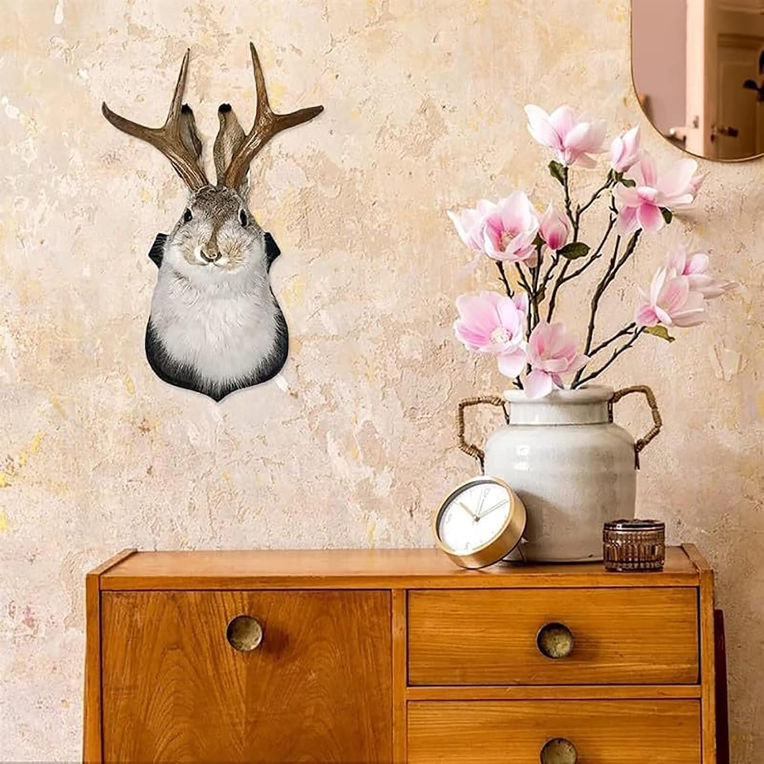 Animal Rabbit Antlers Wall Decor