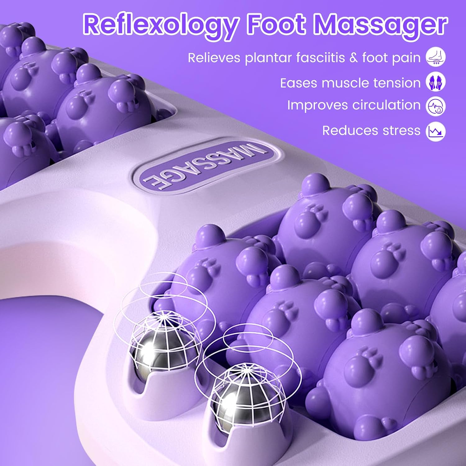 ⏰Hot Sale💜Foot Massager Roller for Plantar Fasciitis Relief
