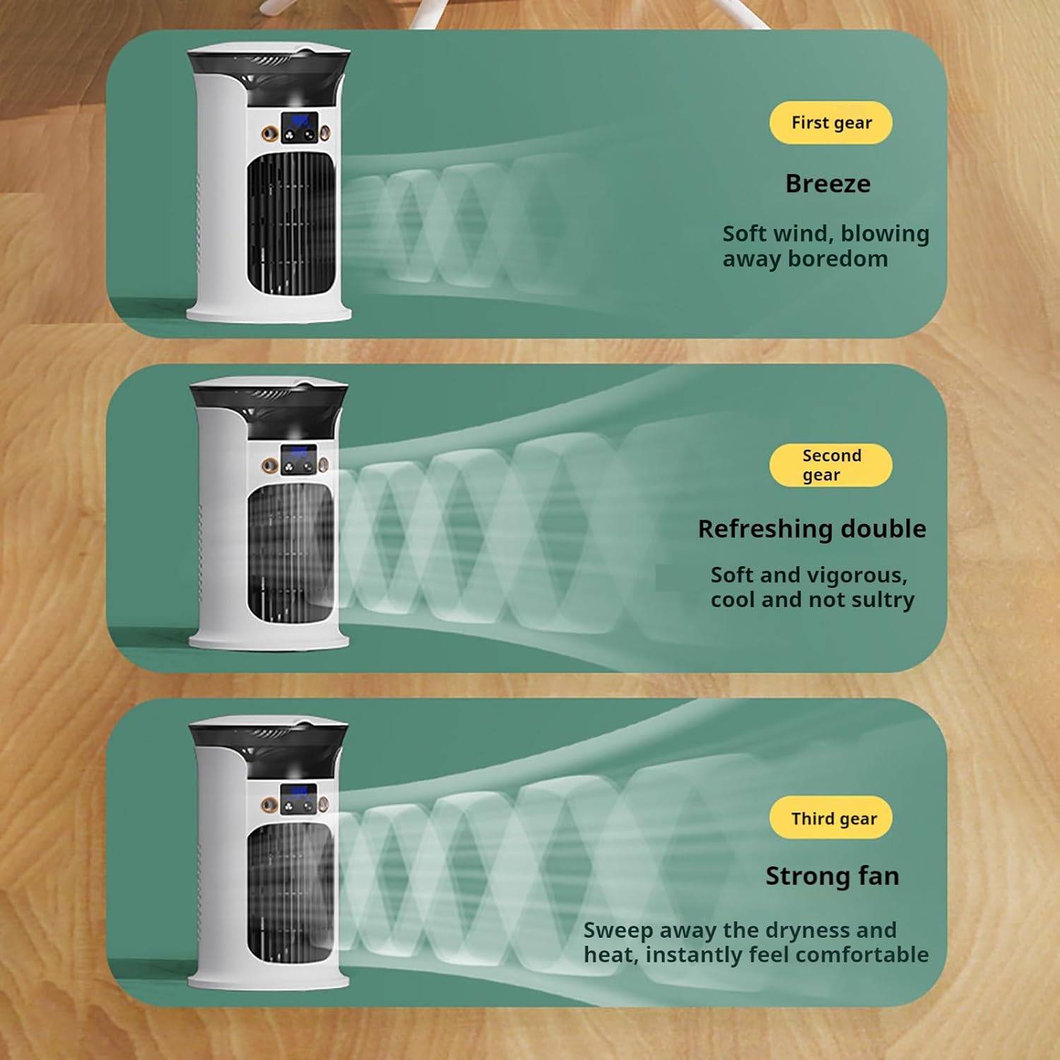 Adjustable Silent Cooling Fan With Humidifier