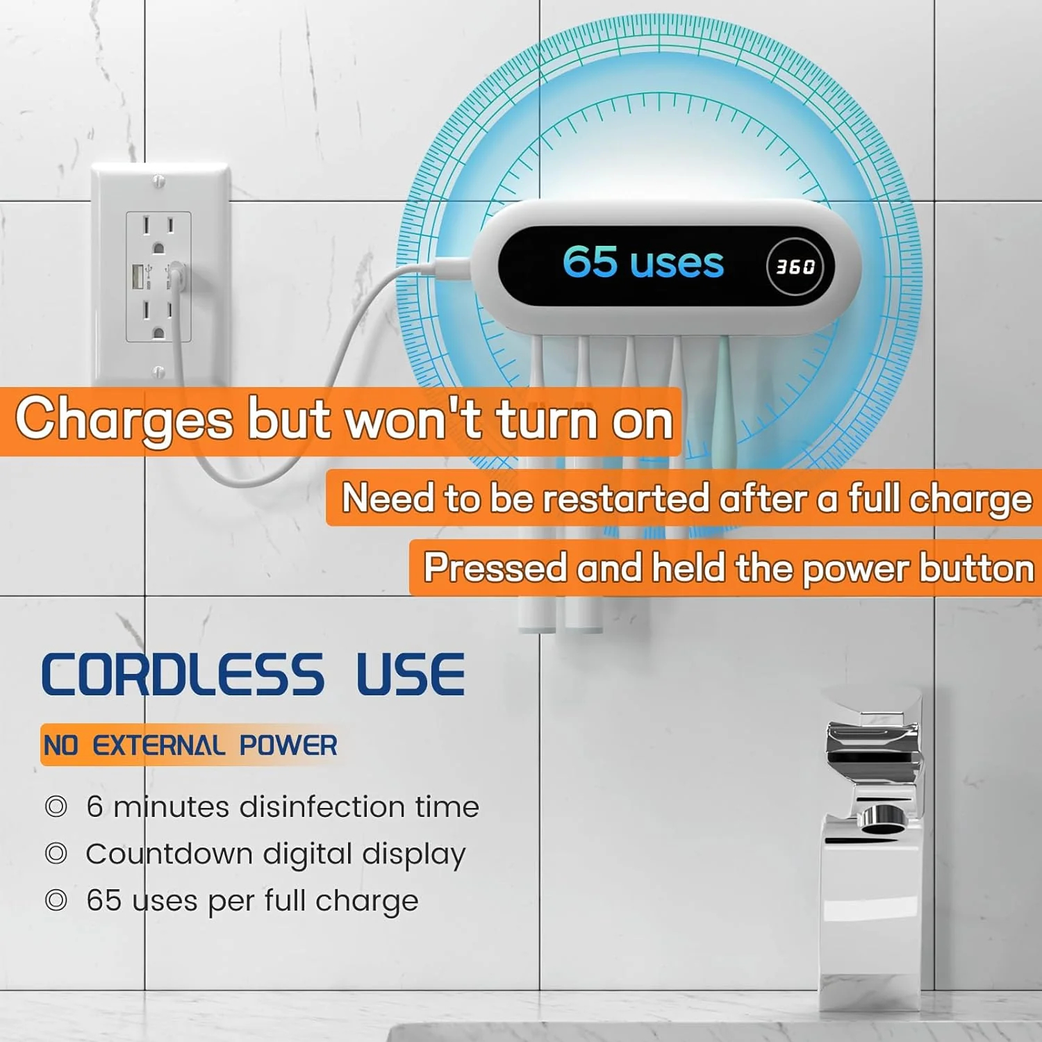 Keillini™ UVToothbrush Sanitizer and Holder