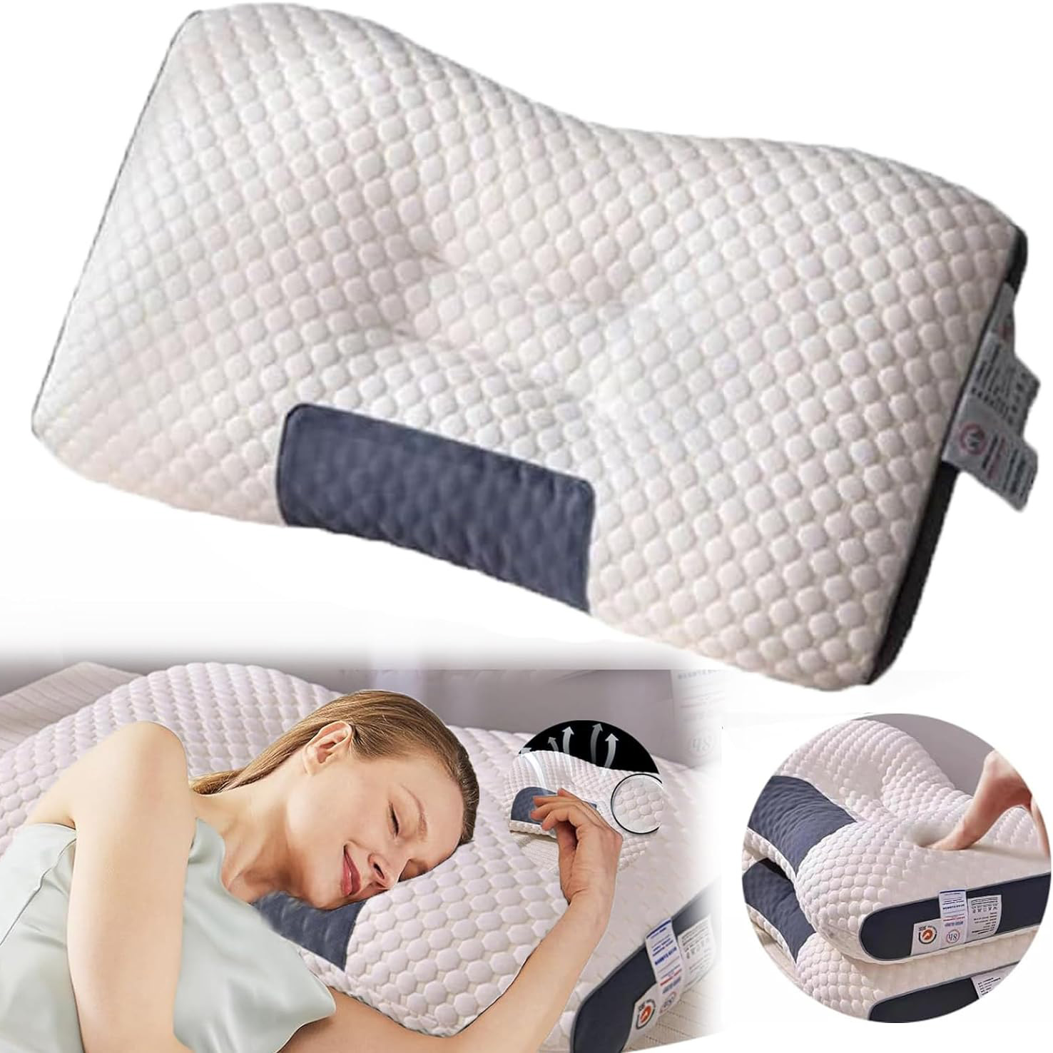 💥 Big Sale 50% OFF💥 Antibacterial Neck Support Sleep-Aid Massage Pillow