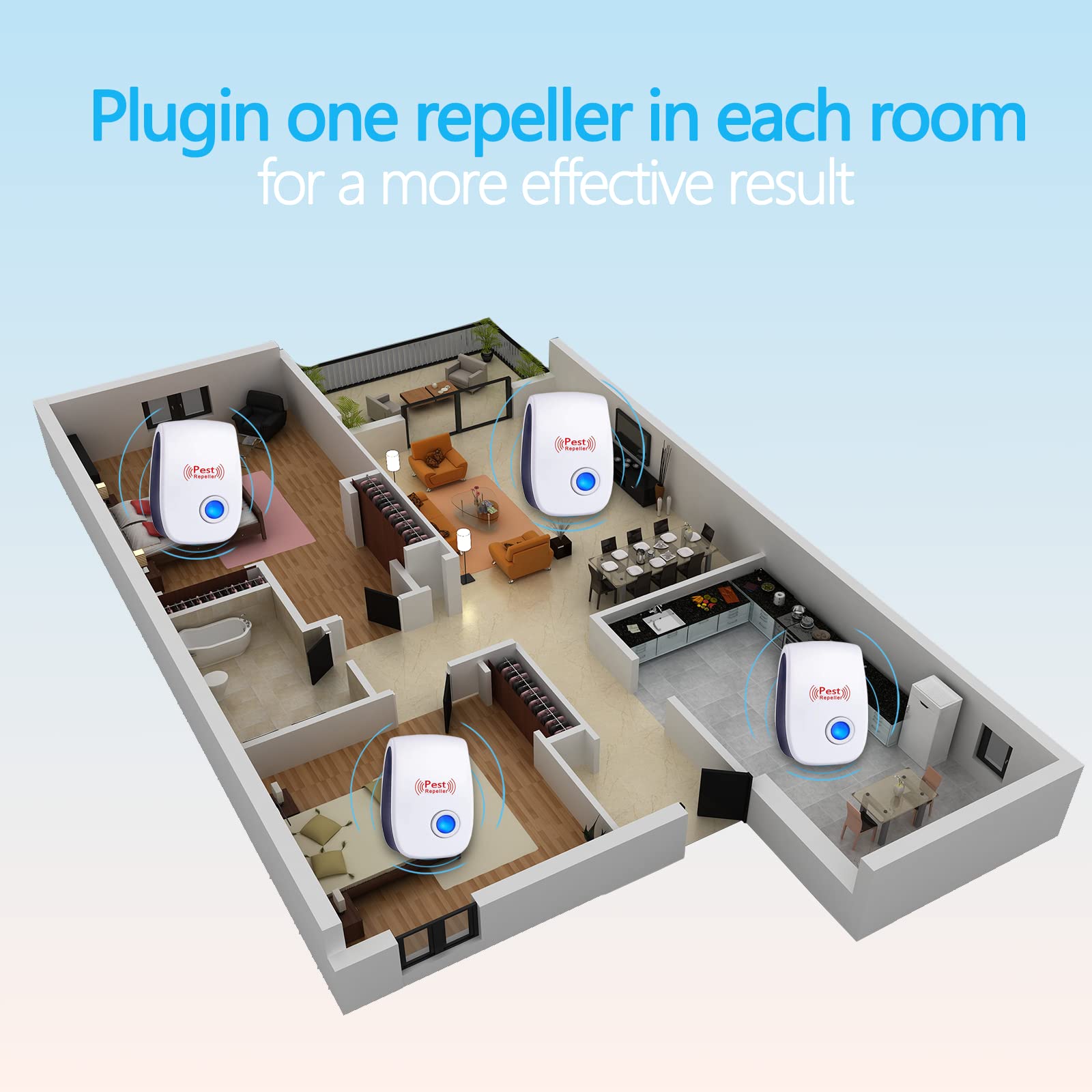 🔥LAST DAY-40% OFF🔥Ultrasonic Pest Repeller for Mosquito