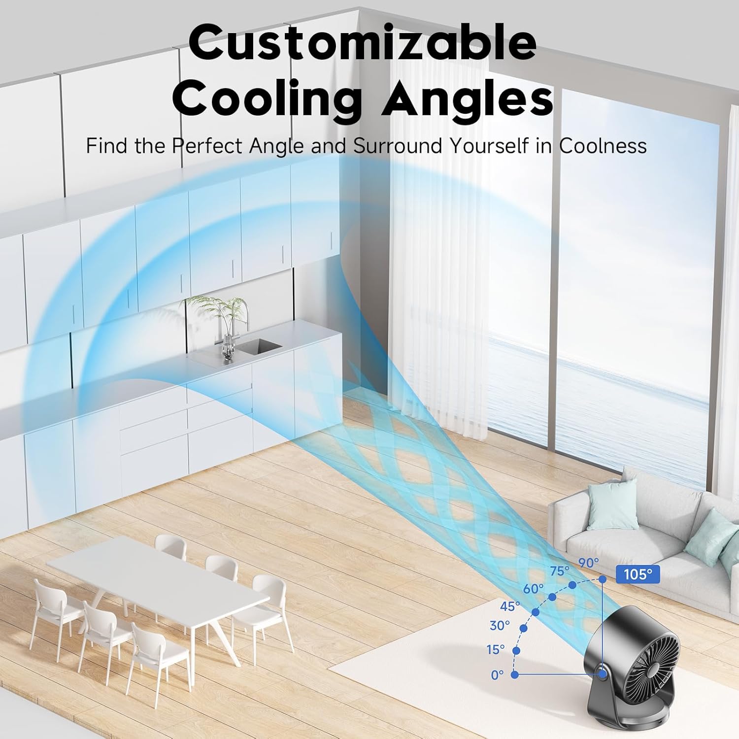Ultra Quiet Wall-Mounted Desktop air Circulation Fan