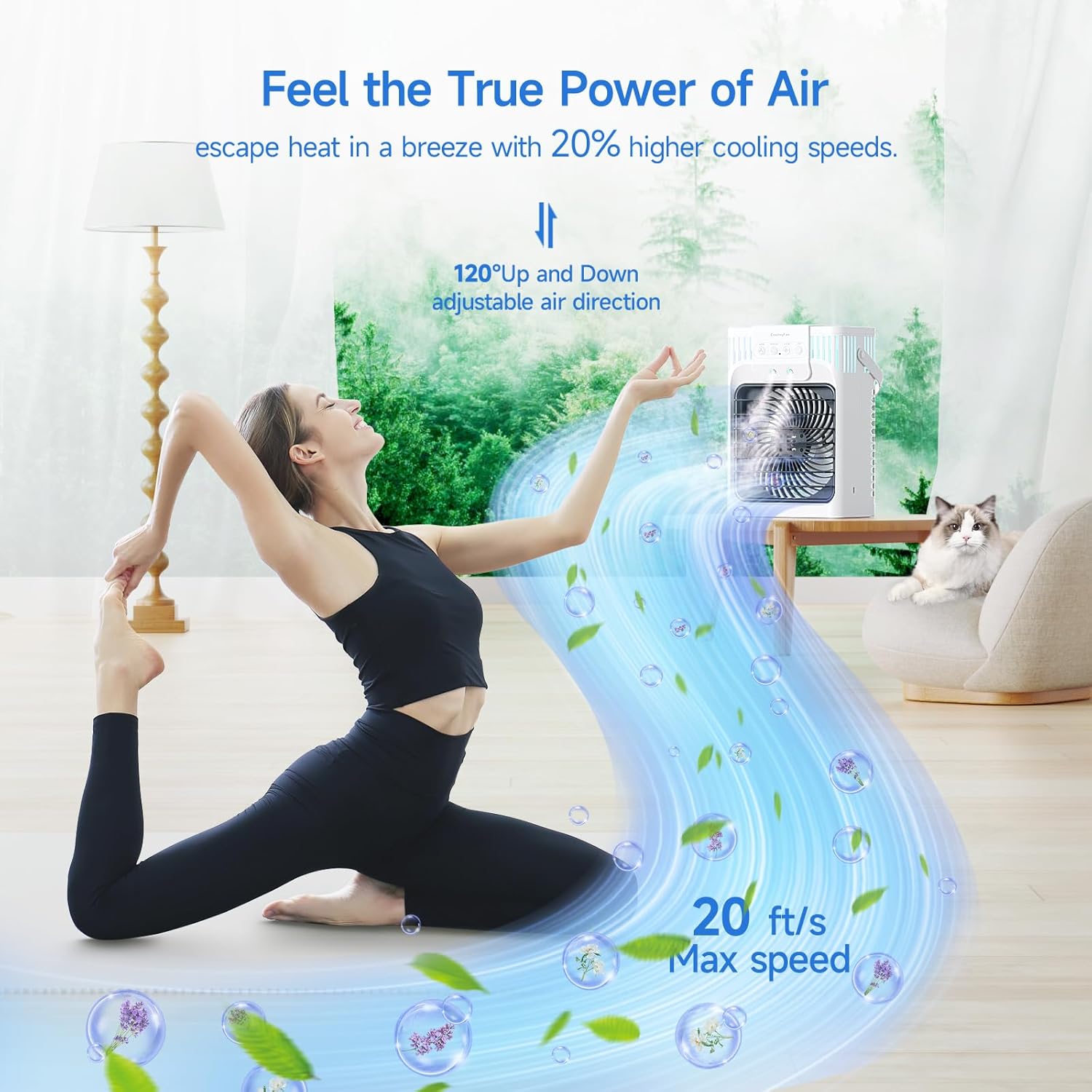 ❄️🌬️ Portable Air Conditioner Cooling Fan with Remote – Sleep, Work & Relax in Cool, Quiet Bliss! 🌙✨