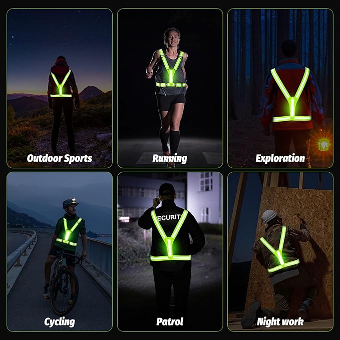 Winter High-Brightness LED Charging Running Vest