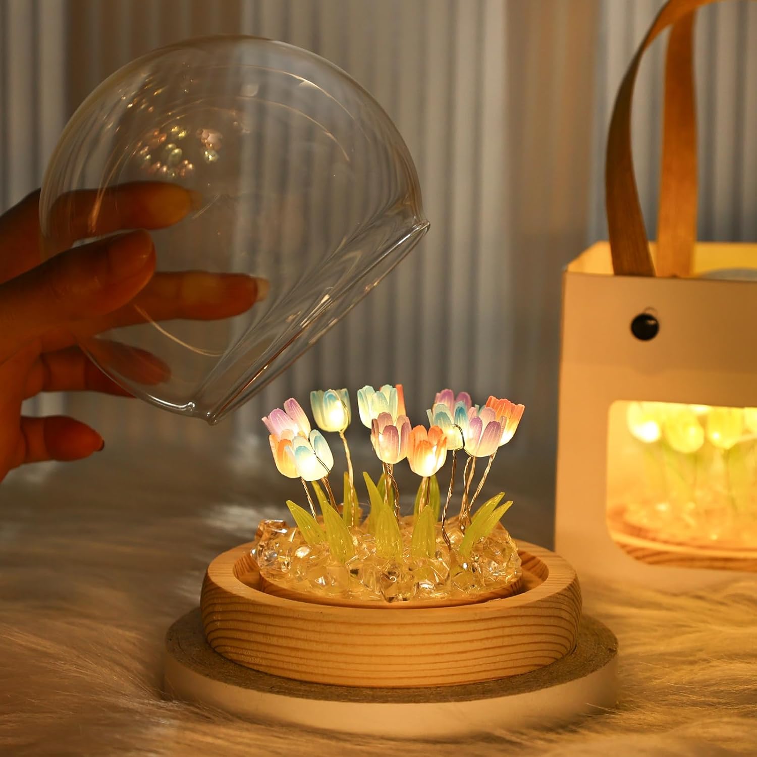 Tulips Night Light Cute Flower Lamp