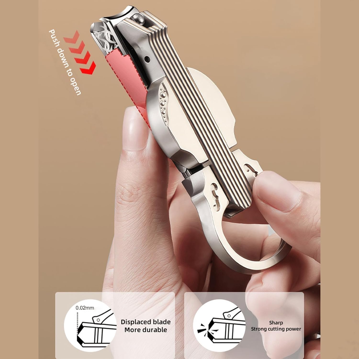 Anti-Splash Nail Clippers With Magnifying Glass