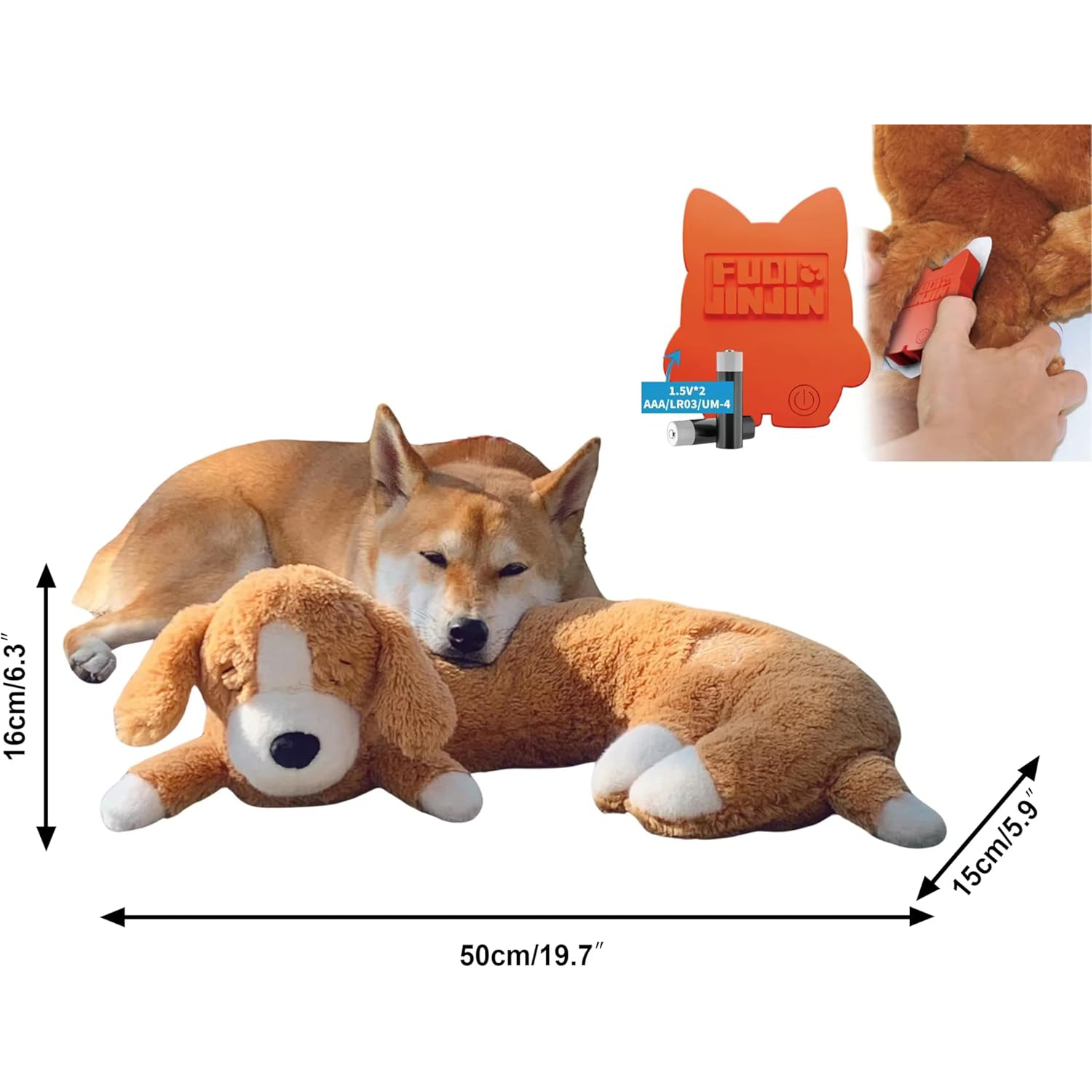 20” Heartbeat Puppy For Dogs Anxiety Relief Calming Aid