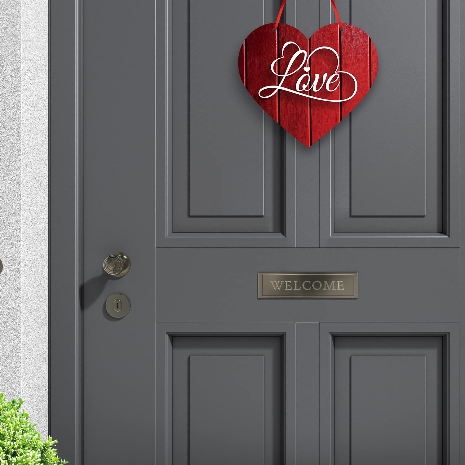 ❤Valentine's Day Love Sign Wooden Door Sign Decoration