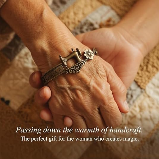🎁2026 Mother's Day Gifts 50% Off--🧵Sewing Machine Bracelet & Ring Set
