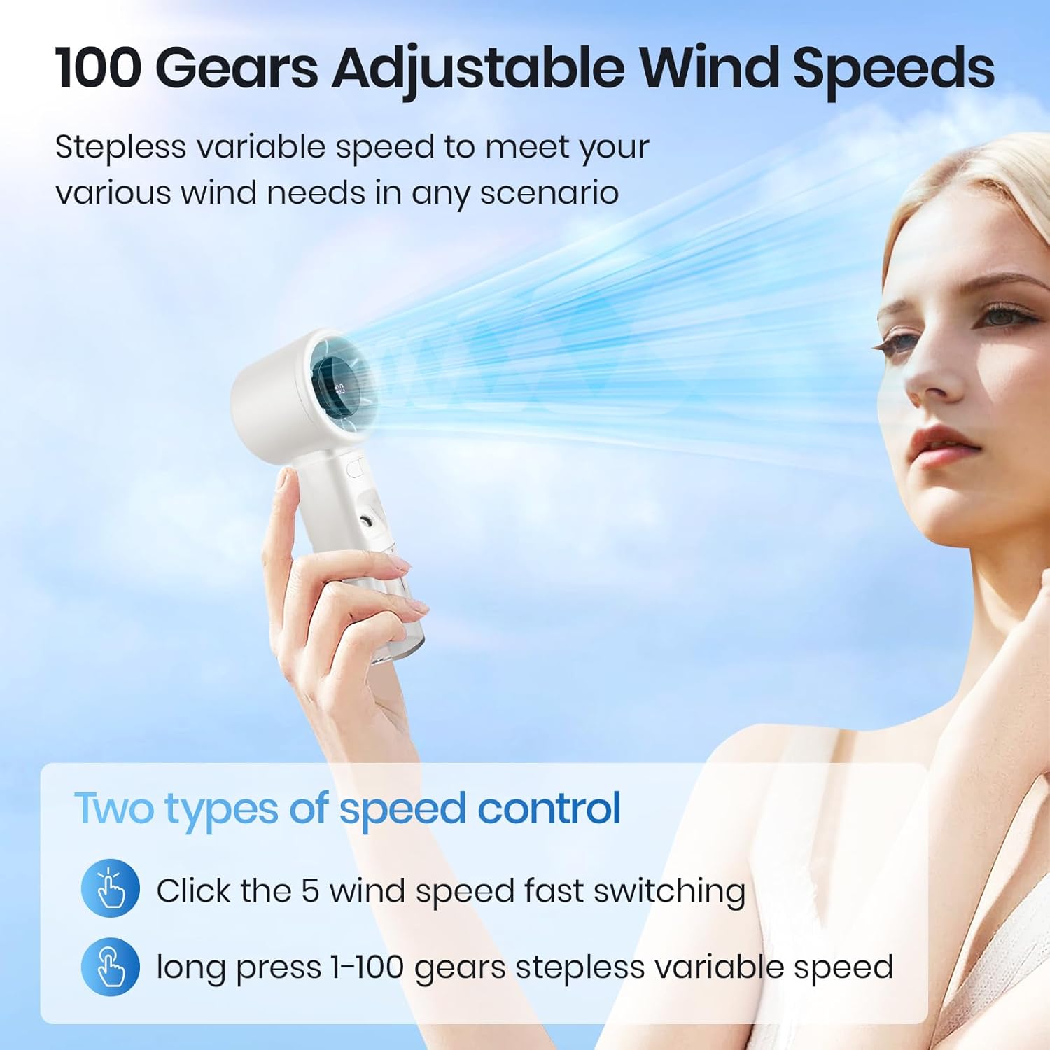 Portable Handheld Misting Cooling Fan